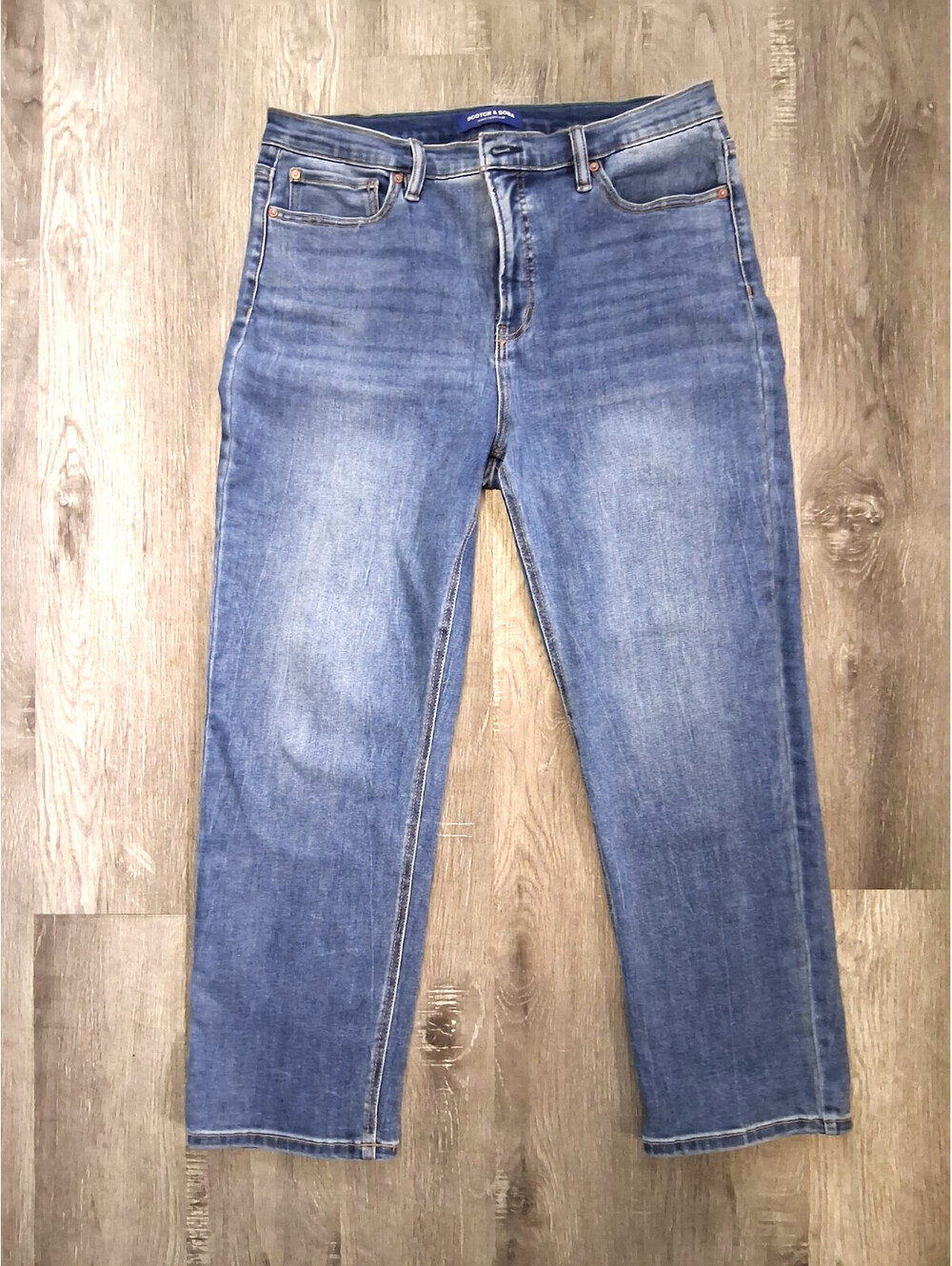 Scotch & Soda Women's Size 18, 35x27 High Five Blue Slim High Rise Tapered Jeans
